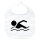Baby Lätzchen Schwimmen Silhouette Klettverschluss