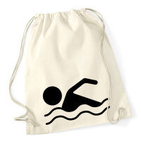 Turnbeutel Schwimmen Silhouette 12 Liter
