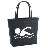 Filzshopper Schwimmen Silhouette 22 Liter Filztasche
