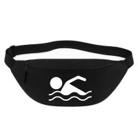Bauchtasche Schwimmen Silhouette 2,5 Liter Black Crossbody Bag