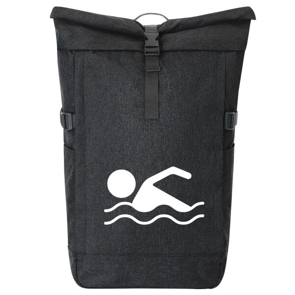 Kurierrucksack Schwimmen Silhouette 30-44 Liter Black Melange