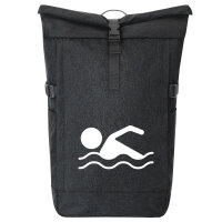 Kurierrucksack Schwimmen Silhouette 30-44 Liter Black Melange