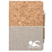 Notizbuch A5 Schwimmen Silhouette 80 Blatt inkl. Kugelschreiber