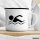 Emaille Tasse Schwimmen Silhouette 300ml Vintage Emaille Becher