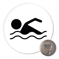 Magnet Schwimmen Silhouette 59mm Kühlschrankmagnet...