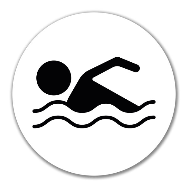Aufkleber Schwimmen Silhouette 10cm Sticker