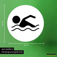 Aufkleber Schwimmen Silhouette 10cm Sticker