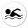 Aufkleber Schwimmen Silhouette 10cm Sticker