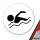 Aufkleber Schwimmen Silhouette 10cm Sticker