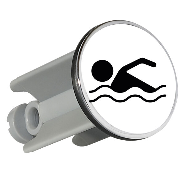 Waschbeckenstöpsel Schwimmen Silhouette 4cm Abflussstopfen