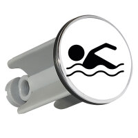 Waschbeckenstöpsel Schwimmen Silhouette 4cm...