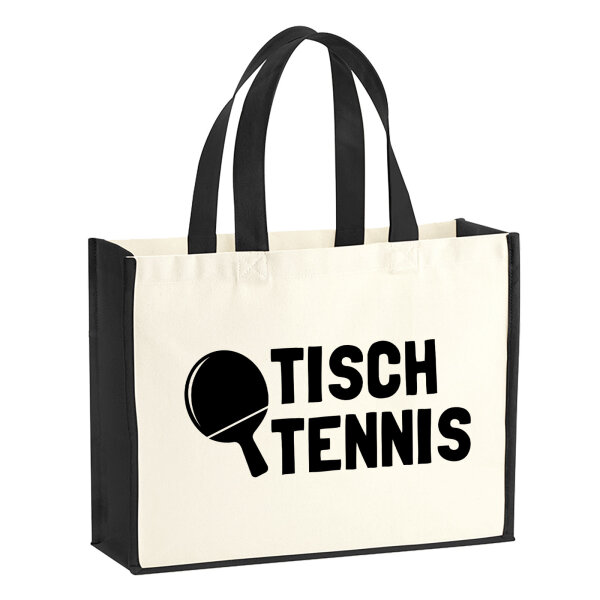 Jutetasche Tischtennis Tischtennisschläger 21 Liter Black