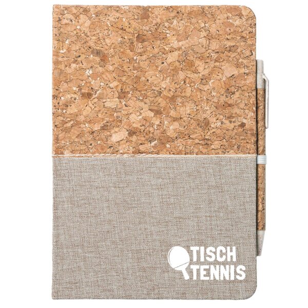 Notizbuch A5 Tischtennis Tischtennisschläger 80 Blatt inkl. Kugelschreiber