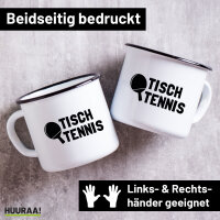Emaille Tasse Tischtennis Tischtennisschläger 300ml...