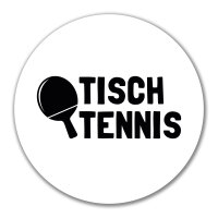 Aufkleber Tischtennis Tischtennisschläger 10cm Sticker