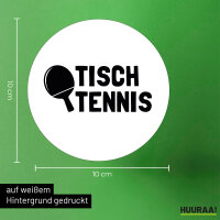 Aufkleber Tischtennis Tischtennisschläger 10cm Sticker