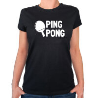 Damen T-Shirt Ping Pong Tischtennis Größe XS-XXL