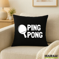 Kissen Ping Pong Tischtennis 40x40cm