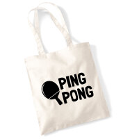 Jutebeutel Ping Pong Tischtennis 10 Liter