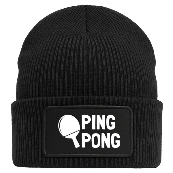 Beanie Ping Pong Tischtennis Black Mütze