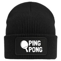 Beanie Ping Pong Tischtennis Black Mütze