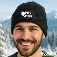 Beanie Ping Pong Tischtennis Black Mütze