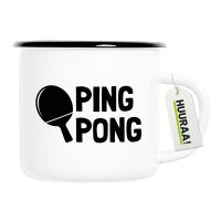 Emaille Tasse Ping Pong Tischtennis 300ml Vintage Emaille...