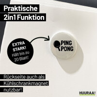 Magnet Ping Pong Tischtennis 59mm Kühlschrankmagnet Flaschenöffner