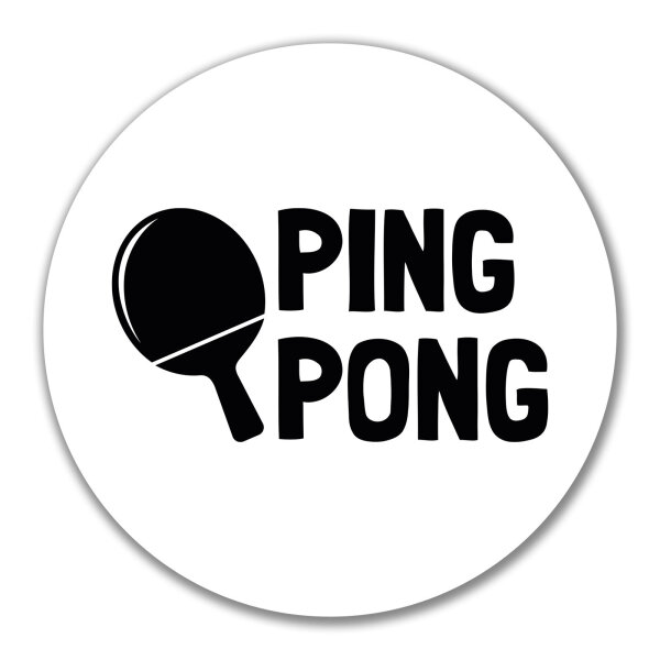 Aufkleber Ping Pong Tischtennis 10cm Sticker