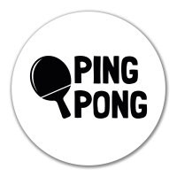 Aufkleber Ping Pong Tischtennis 10cm Sticker