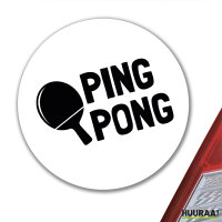 Aufkleber Ping Pong Tischtennis 10cm Sticker