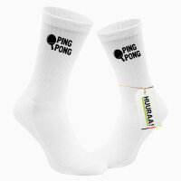 Socken Ping Pong Tischtennis Größe 37/46 White Motiv Tennissocken