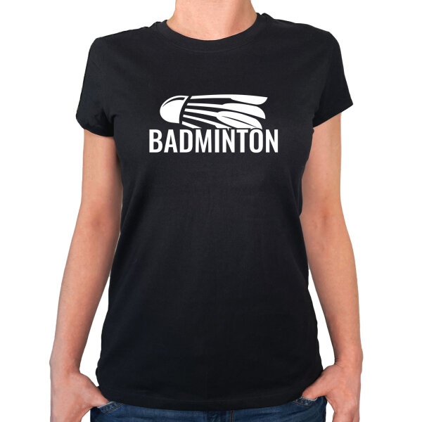 Damen T-Shirt Badminton Federball Größe XS-XXL