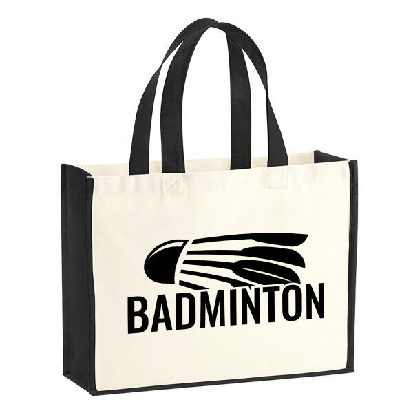 Jutetasche Badminton Federball 21 Liter Black