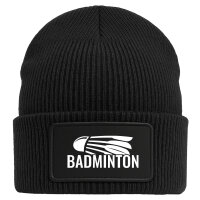 Beanie Badminton Federball Black Mütze