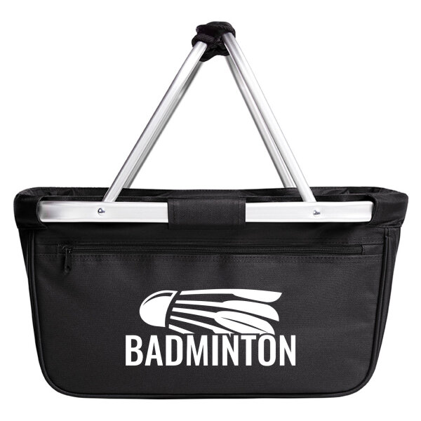 Einkaufskorb faltbar Badminton Federball 20 Liter Tragekorb Black