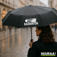 Regenschirm Badminton Federball 98cm Schwarz