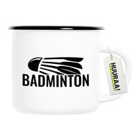 Emaille Tasse Badminton Federball 300ml Vintage Emaille...