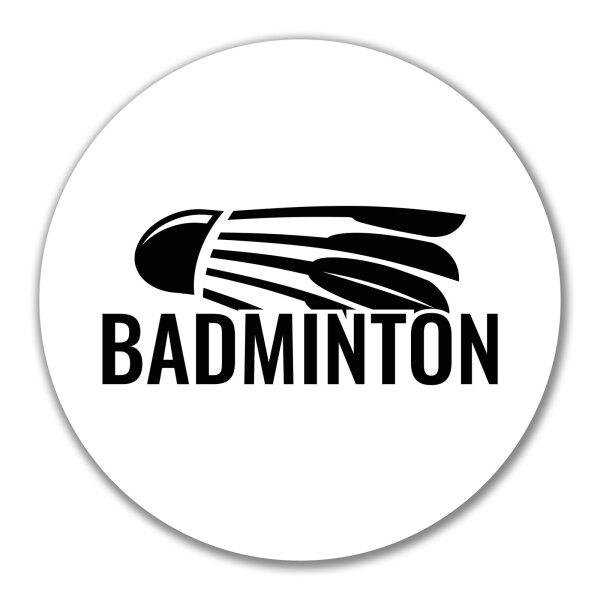 Aufkleber Badminton Federball 10cm Sticker