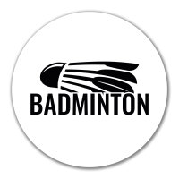 Aufkleber Badminton Federball 10cm Sticker