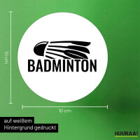 Aufkleber Badminton Federball 10cm Sticker