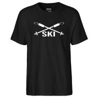 Herren T-Shirt Ski Schriftzug Größe S-3XL