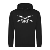 Unisex Hoodie Ski Schriftzug Größe S-3XL