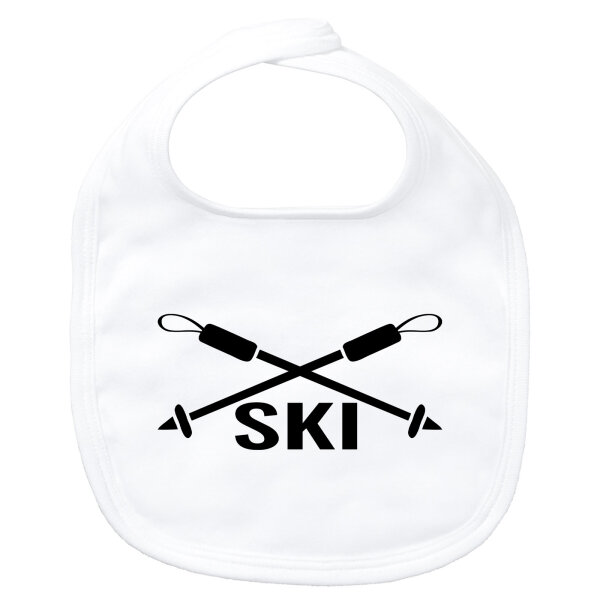 Baby Lätzchen Ski Schriftzug