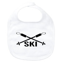 Baby Lätzchen Ski Schriftzug