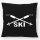 Kissen Ski Schriftzug 40x40cm
