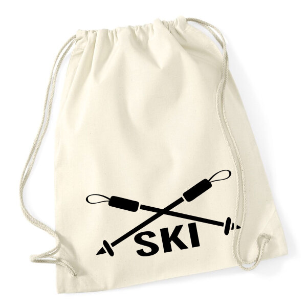 Turnbeutel Ski Schriftzug 12 Liter