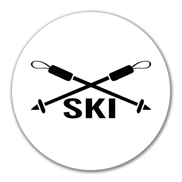 Aufkleber Ski Schriftzug 10cm Sticker