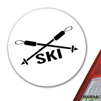 Aufkleber Ski Schriftzug 10cm Sticker