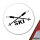 Aufkleber Ski Schriftzug 10cm Sticker